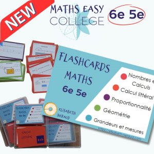 Illustration de Les flashcards MATHS EASY COLLEGE : 6e 5e